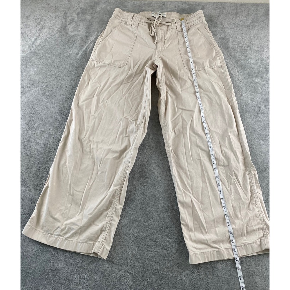 Hollister Low-Rise Super Baggy Pants Khaki Tan Wide Leg Women Medium Regular - Picture 9 of 16